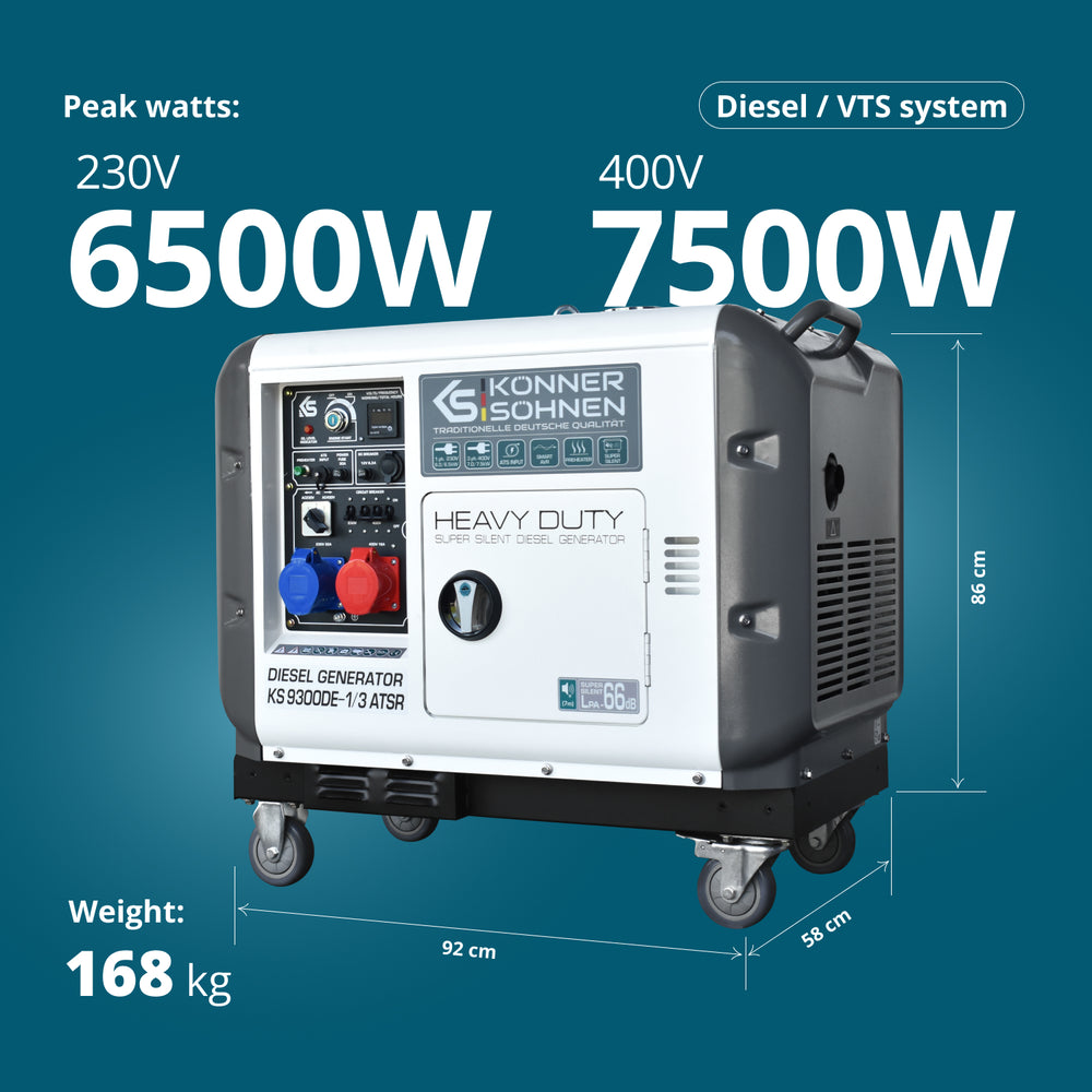 Diesel generator "Könner & Söhnen" KS 9300DE-1/3 ATSR (EURO V)