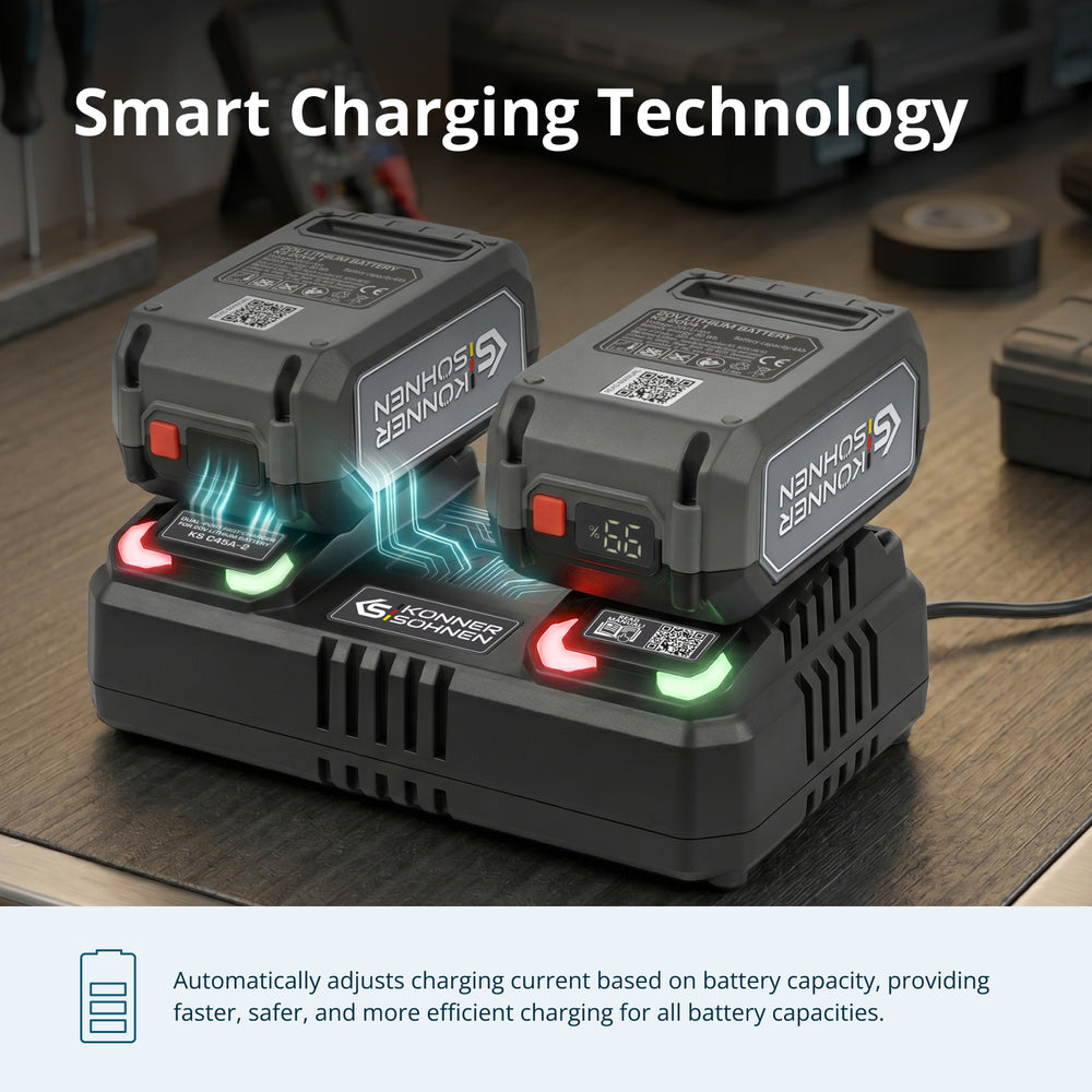 Dual charger for rechargeable batteries 20V KS C45A-2