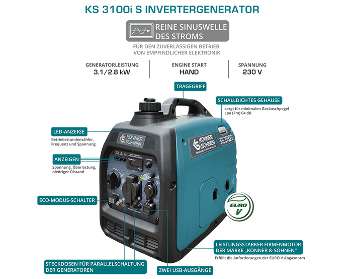 Inverter generaator KS 3100i S