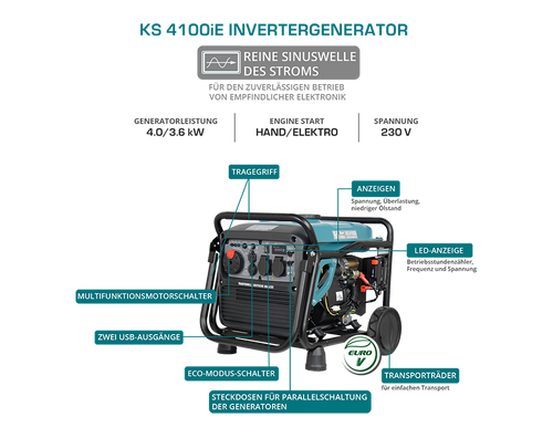 LPG/bensiin invertergeneraator KS 4100iEG