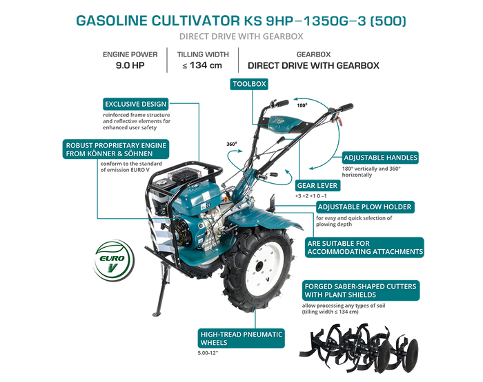 Bensiinimuldur KS 9HP-1350G-3 (500)