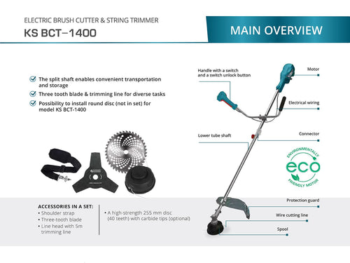 Elektriline murutrimmer KS BCT-1400