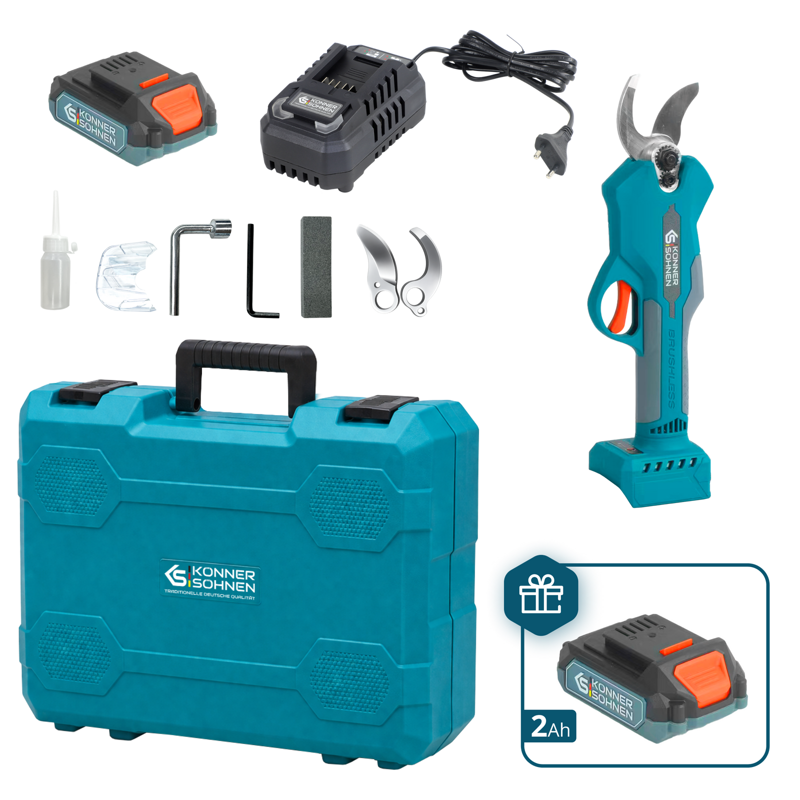 Juhtmeta Elektrilised Pügikäärid KS CPS20V-32 CASE PLUS