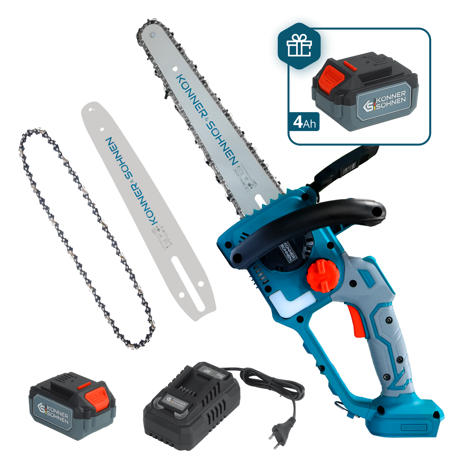 Cordless Mini Chainsaw KS MCS20V-12 SET PLUS