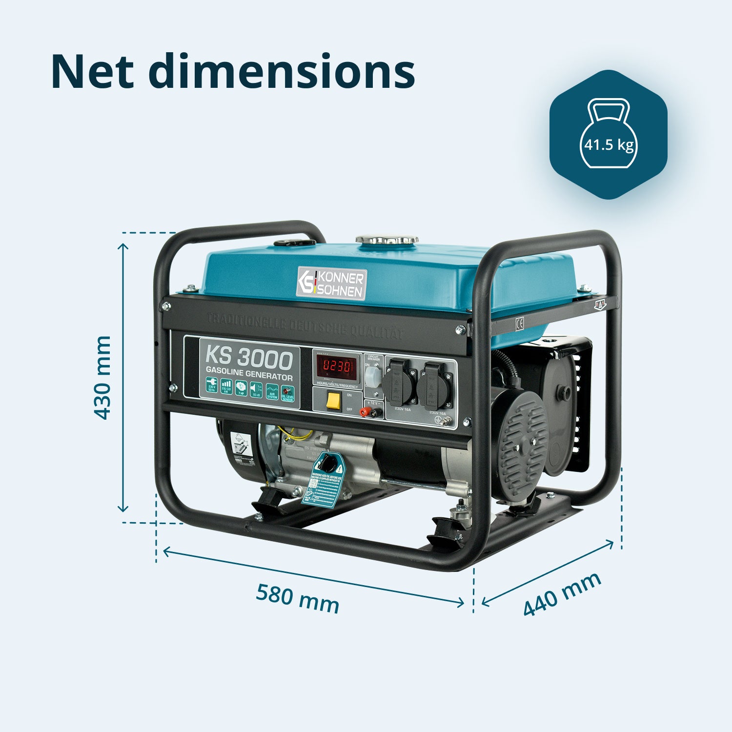 Bensiinigeneraator "Könner & Söhnen" KS 3000