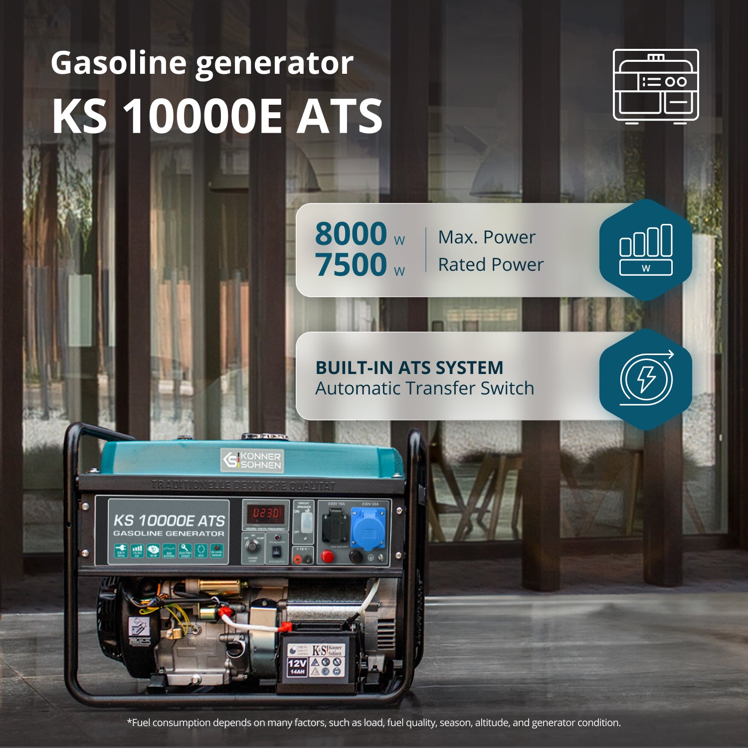 Bensiinigeneraator "Könner & Söhnen" KS 10000E ATS