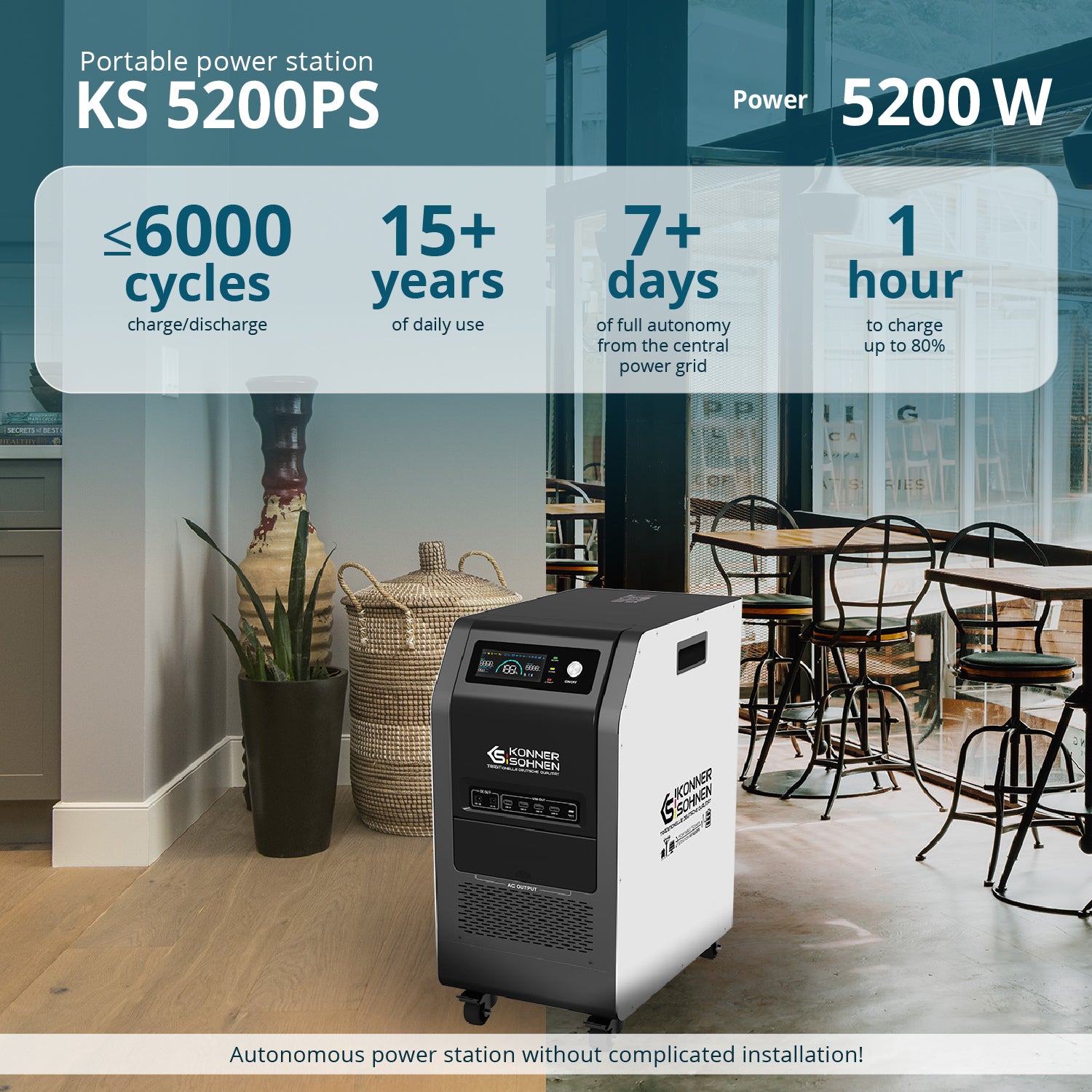 Kaasaskantav elektrijaam KS 5200PS