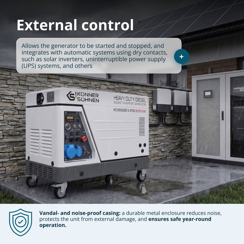 Diesel Inverter Generator in Soundproof Casing KS 6500iDE S ATSR