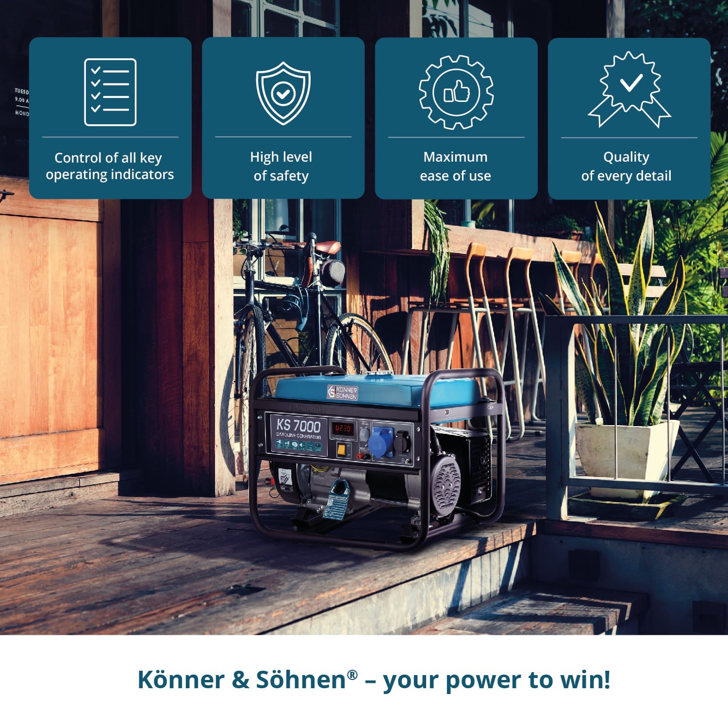 Bensiinigeneraator "Könner & Söhnen" KS 7000