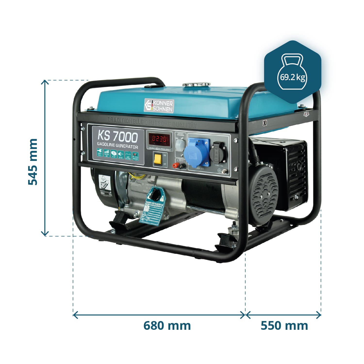 Bensiinigeneraator "Könner & Söhnen" KS 7000