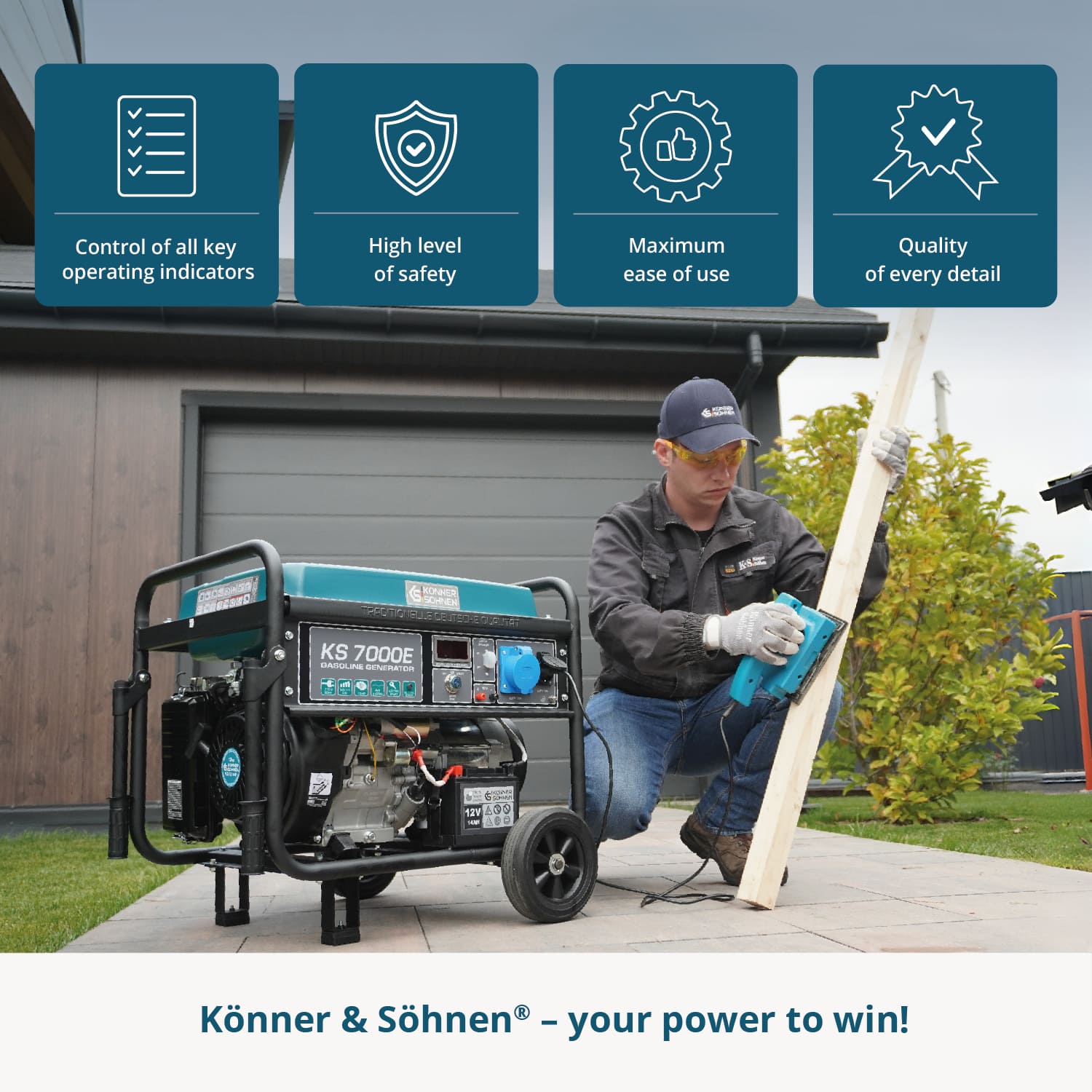 Bensiinigeneraator "Könner & Söhnen" KS 7000E