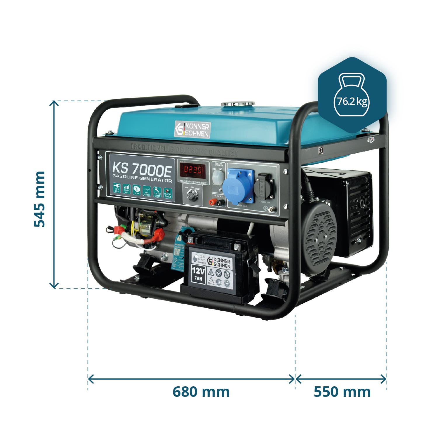 Bensiinigeneraator "Könner & Söhnen" KS 7000E
