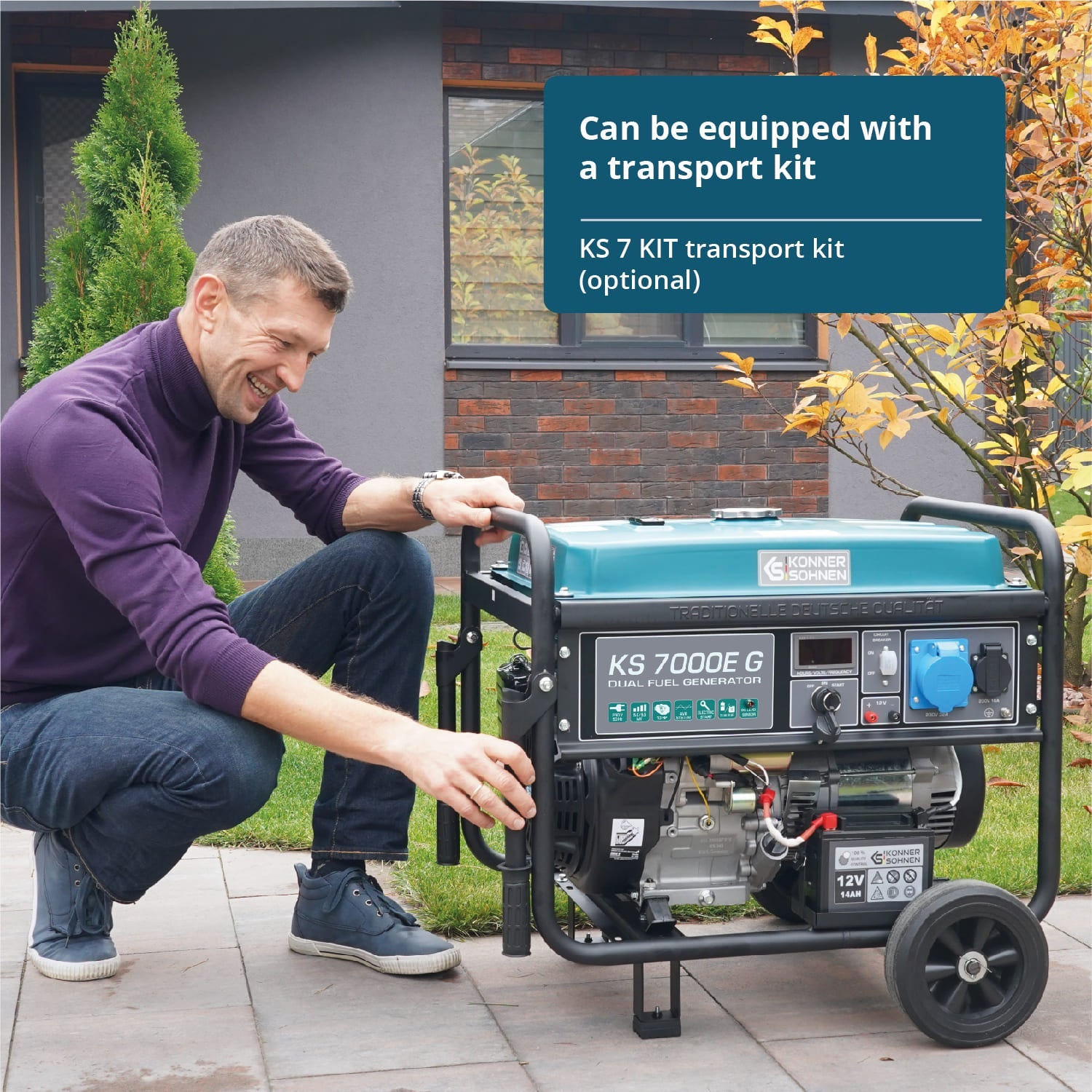 LPG/Bensiin Generaator "Könner & Söhnen" KS 7000E G
