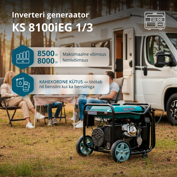 LPG/bensiin invertergeneraator KS 8100iEG 1/3