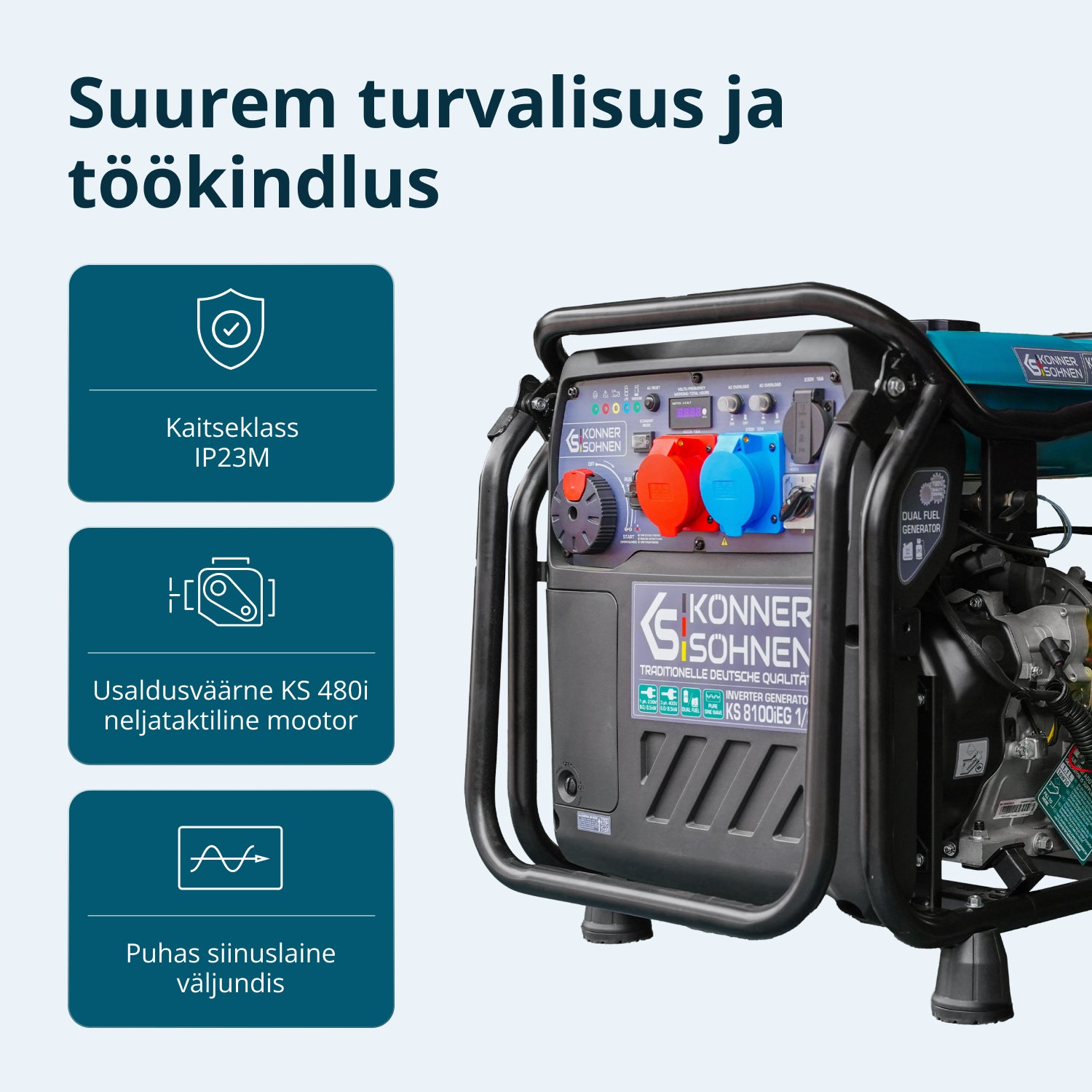 LPG/bensiin invertergeneraator KS 8100iEG 1/3