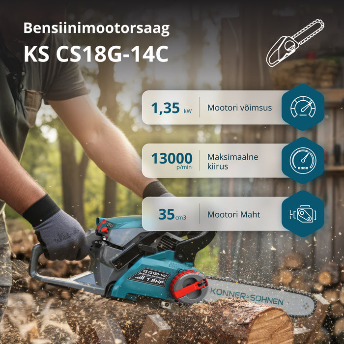 Bensiinimootorsaag KS CS18G-14C