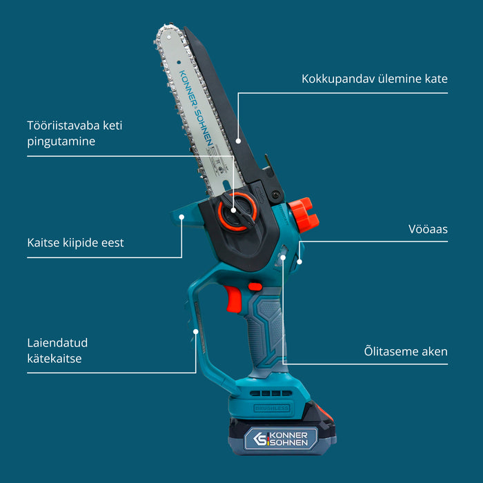 Juhtmeta Mini Kettsaag KS MCS20V-8 Korpus